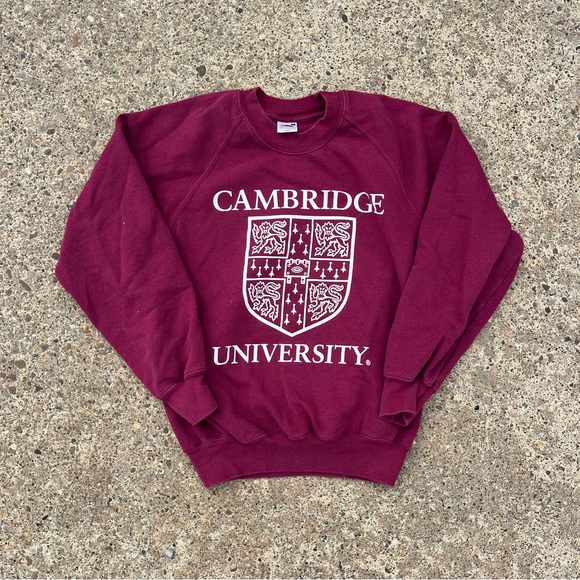 Fruit of the Loom Tops - Women’s Burgundy Cambridge University Crewneck Sweatshirt Size Small Like New